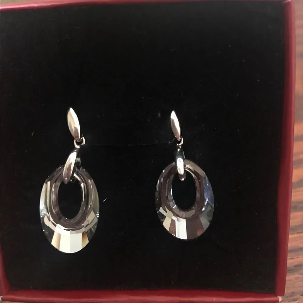 Swarovski Helios earrings silver rhodium plated